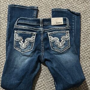 Women's Blue Jeans with Embroidered Pockets
